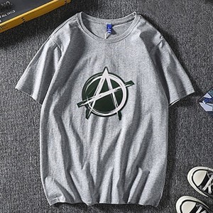 Hot products Fashion round collar short sleeve letter printed T-shirt for men