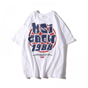 Hip Hop Loose Men’s T-shirt Washed Printed short sleeves wholesale
