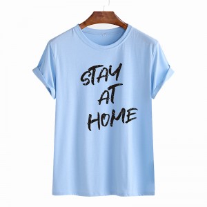 Casual Comfortable cotton Round collar short sleeve letter printing Men’s T-shirt