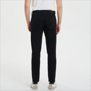 Fashion All-match Slim Elasticity Black Men’s Jeans with Ripped Knees