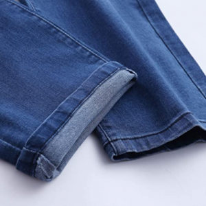 Stretch Distressed Straight Leg Denim Pants Men’s Ripped Jeans