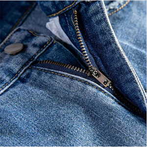 Fashion Denim Ripped Slim Fit Straight Distressed Jeans Men
