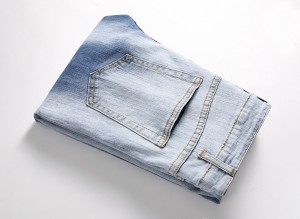 Straight Slim Ripped Wash white trend Denim Plus Size Jeans Men