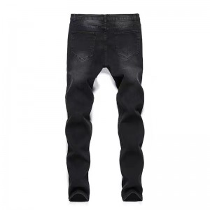 Custom denim jeans manufacturer straight leg red raw selvedge denim pants skinny slim fit selvedge denim jeans men