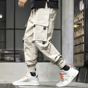 men’s cargo pant Fashion big size multi-pocket elastic trousers men’s cargo pant