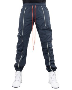 Men’s Sports Casual Pants Men’s Reflective Multi-pocket Cargo Pants