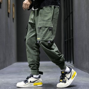 men’s cargo pant Fashion big size multi-pocket elastic trousers men’s cargo pant