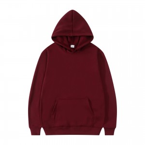 men’s and women’s hoodie fleece solid color hoodie sweater pullover cedar sports leisure top