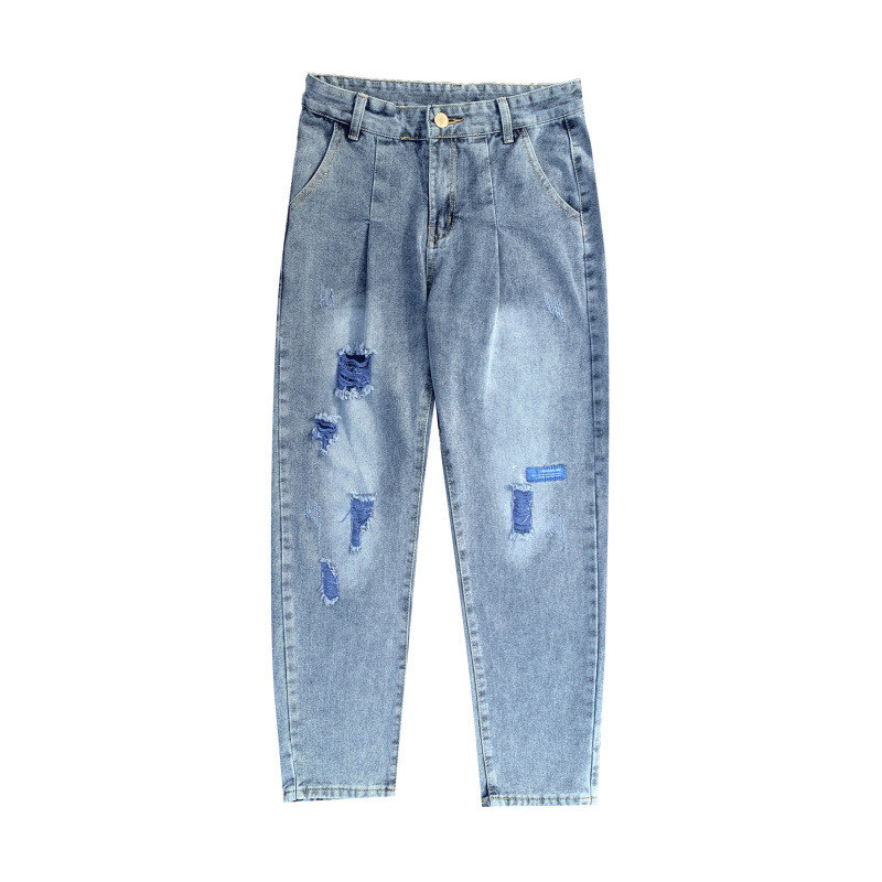 Newly Arrival  Denim Jeans For Women - 2021 Fashion Blue Slim Men’s Jeans Stretch Feet Casual Long Pants – Yulin
