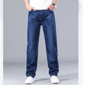Trending Products China 2022 Vintage Denim Rips Man Horn Stack Jeans