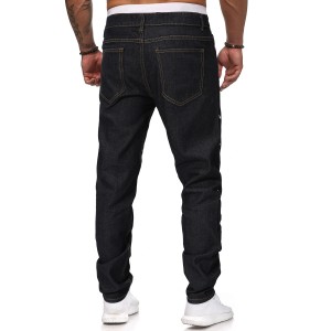 men’s jeans fashion splash ink printing denim trousers straight slim casual jeans men