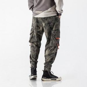 men’s trousers camouflage overalls fashion thickened multi-pocket trousers