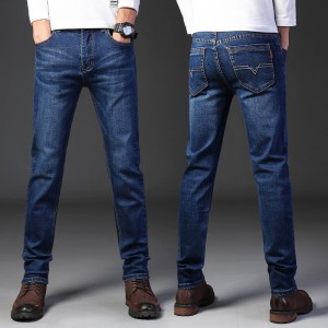 Spring and autumn style straight tube good quality casual stretch denim business men’s pants