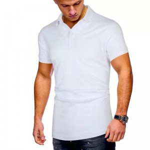 Plus size short sleeve blank  men’s POLO T shirt