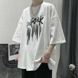 Boyfriend Style Casual Loose Letter Printing Men’s T-shirt