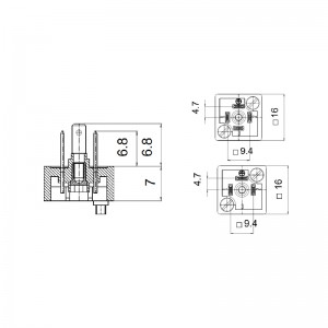 Přizpůsobte si solenoidovou zásuvku nízkovýkonového ventilu Mini Din C Vodotěsný konektor