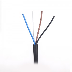 UL2464 4C*22AWG+T OD:4.70MM Siyah PVC Kılıflı Kablo