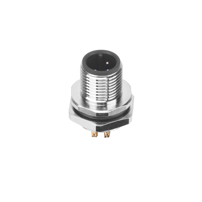 M12 male panel mount connector 