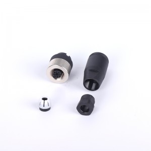 IP67/IP68 Waterproof M12 3 4 5 6 8 12 17Pin Female Straight Assembly Connector