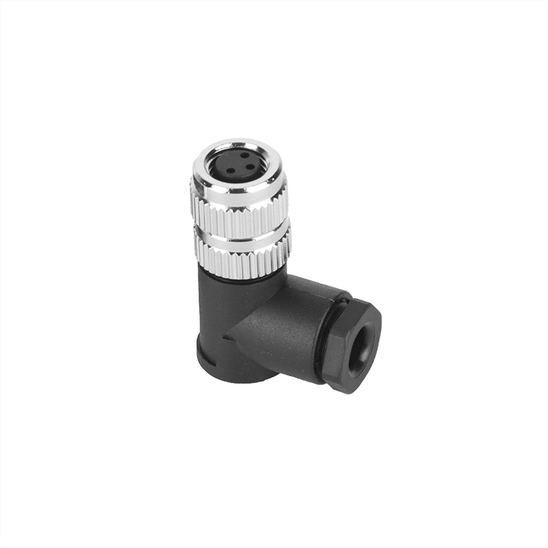 M8 female angled connector 