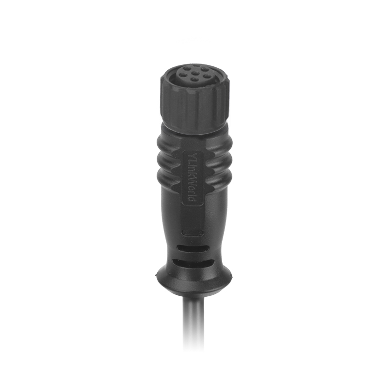M12 plastic molded Connector With Cable 