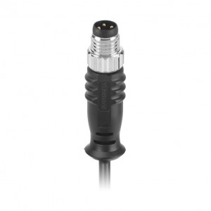 M8 Cable Male Molded Waterproof Electrical Connector Straight