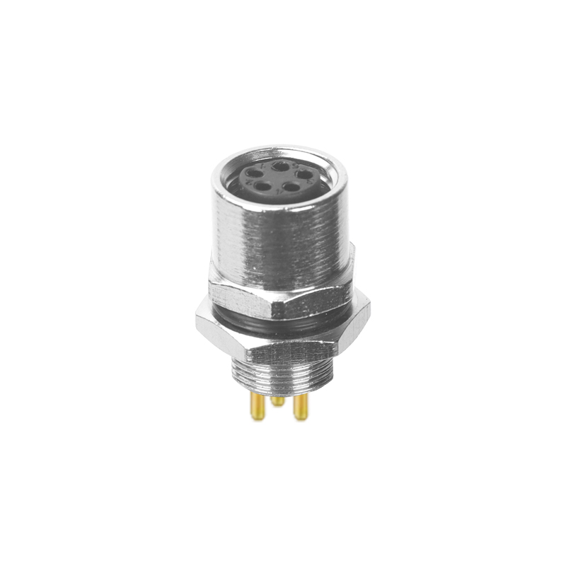 M12 5pin Female Panel Mount Connector 
