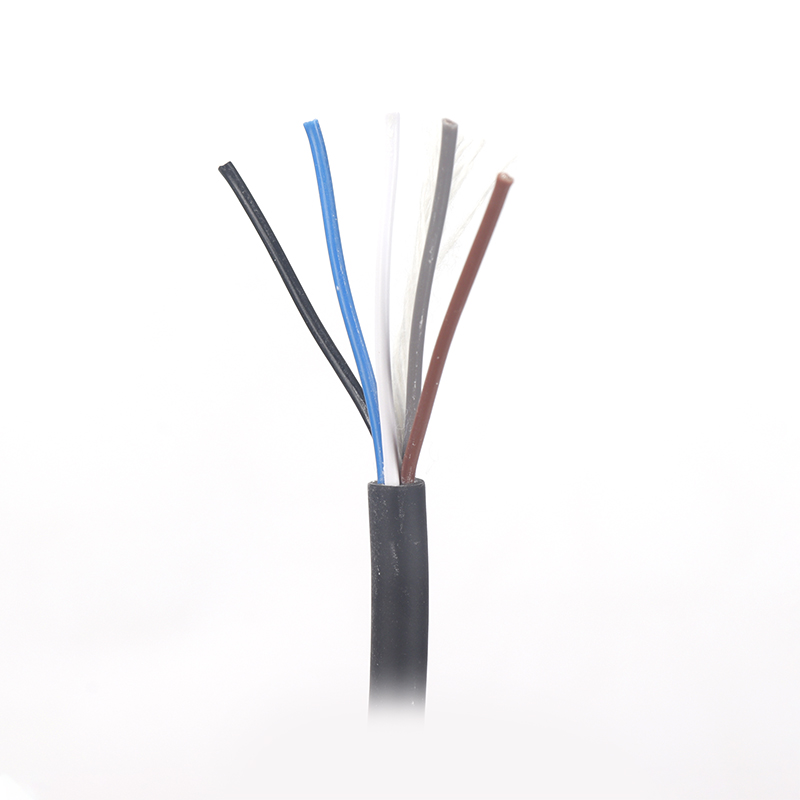 UL2464  5C*22AWG+T OD:5.10MM Black PVC Cable With Cable
