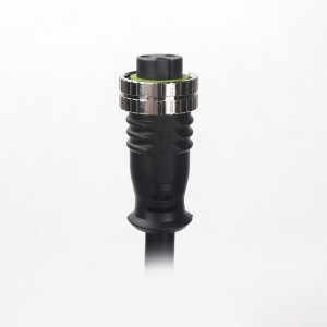 7/8” Mini Female 3 4 5 6Pin Straight Molded Connector with Extension Cable IP67 Waterproof Plug