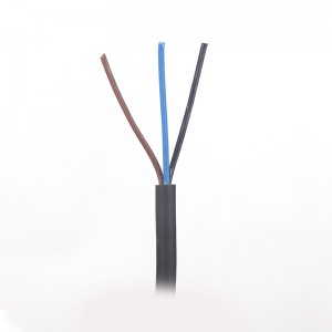 UL2464 3C*22AWG+T OD:4,40MM Svart PVC-kabel med jacka