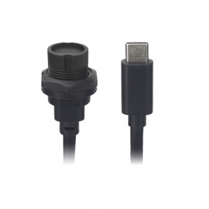 マイクロ USB パネル マウント タイプ 2.0 3.0 メスおよびオス防水 IP67 オーバーモールド延長ケーブル産業用コネクタ