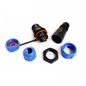 SP1111 ຊາຍ 2Pin 3Pin 4Pin 5Pin Plastic Industrial Waterproof Electrical Connector SP With Cap