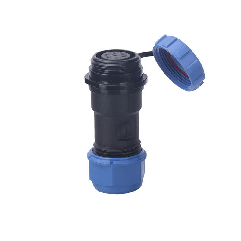 SP1711 Female 2 3 4 5 7 9 10Pin Plastic Industrial Waterproof Electrical Connector Plug With Cap