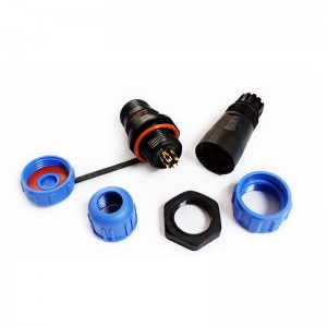 SP2111 Αρσενικό 2 3 4 5 7 9 12Pin Plastic Industrial Waterproof Electrical Assembly Connector with Cap