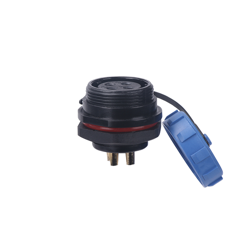SP2112 Female 2 3 4 5 7 9 12Pin Plastic Industrial Waterproof Electrical Socket Connector With Cap