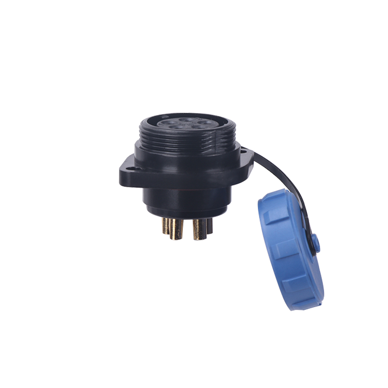 SP2113 Female 2 3 4 5 7 9 12Pin Plastic Industrial Waterproof Electrical Socket Connector With Cap