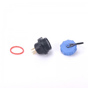 SP2113 Female 2 3 4 5 7 9 12Pin Plastic Industrial Waterproof Electrical Socket Connector With Cap