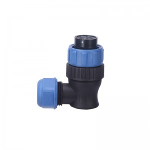 SP2116 ເພດຍິງ 2 3 4 5 7 9 12Pin Plastic Industrial Waterproof Electrical Elbow Assembly Connector
