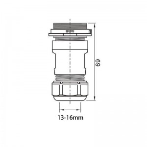 SP2911 Buchse 2 3 4 7 8 9 10 12 16 17 20 24 26-poliger industrieller wasserdichter elektrischer Montagestecker aus Kunststoff
