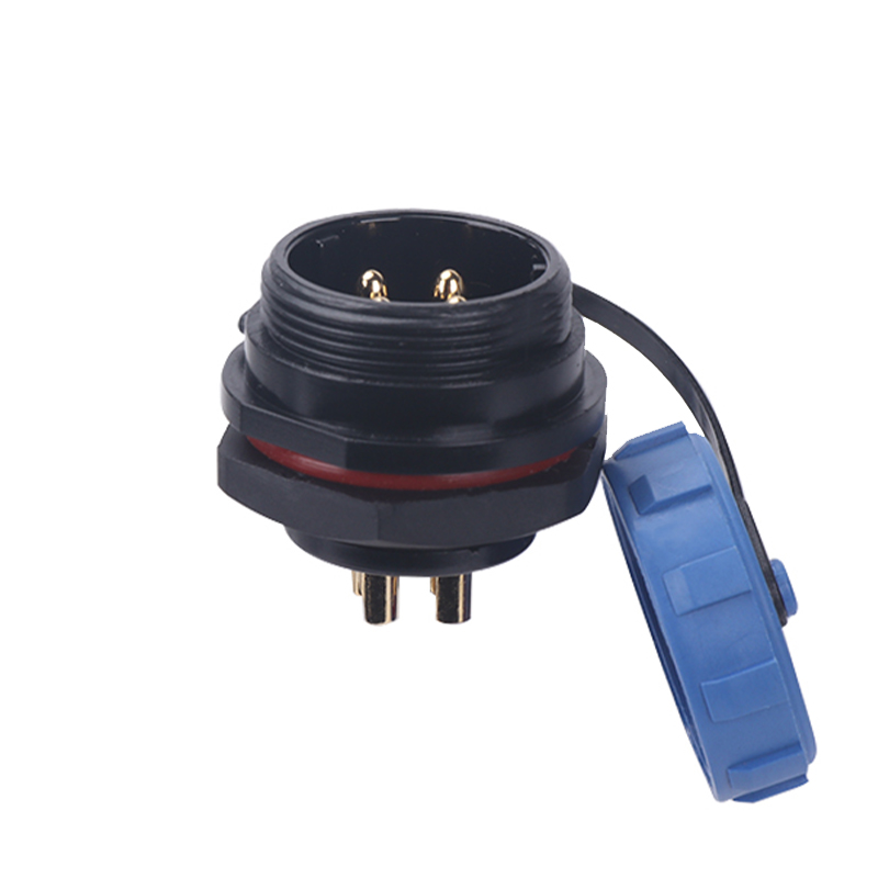 SP2912 Male 2 3 4 7 8 9 10 12 16 17 20 24 26Pin Plastic Industrial Waterproof Electrical Socket Connector With Cap