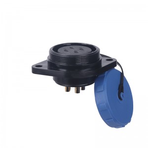 SP2913 ເພດຍິງ 2 3 4 7 8 9 10 12 16 17 20 24 26Pin Plastic Industrial Waterproof Electrical Flange Socket Connector With Cap