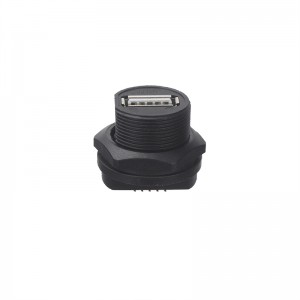 USB 2.0  Industrial Waterproof Female Male Overmould Panel Mount Screw Lock Type Cable Connectors