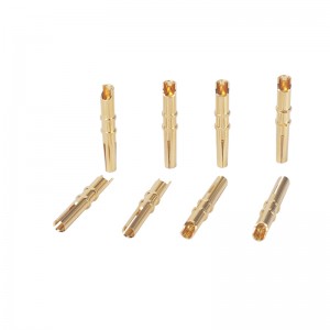 工場電子部品コンタクト真鍮ゴールドピンメスおよびオスコネクタコンタクト圧着端子
