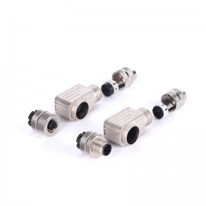 M12 Metal Assembly Female Elbow IP68 Aviation Cable Shielded Waterproof Circular Connector