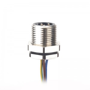 7/8" mini mâle 3 4 5 6 connecteurs imperméables IP67 de prise de bâti de panneau de poteau pour l'alimentation d'énergie