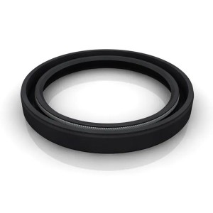 The radial oil seal SC has a rubber elastomer on the outer edge and is a single lip seal