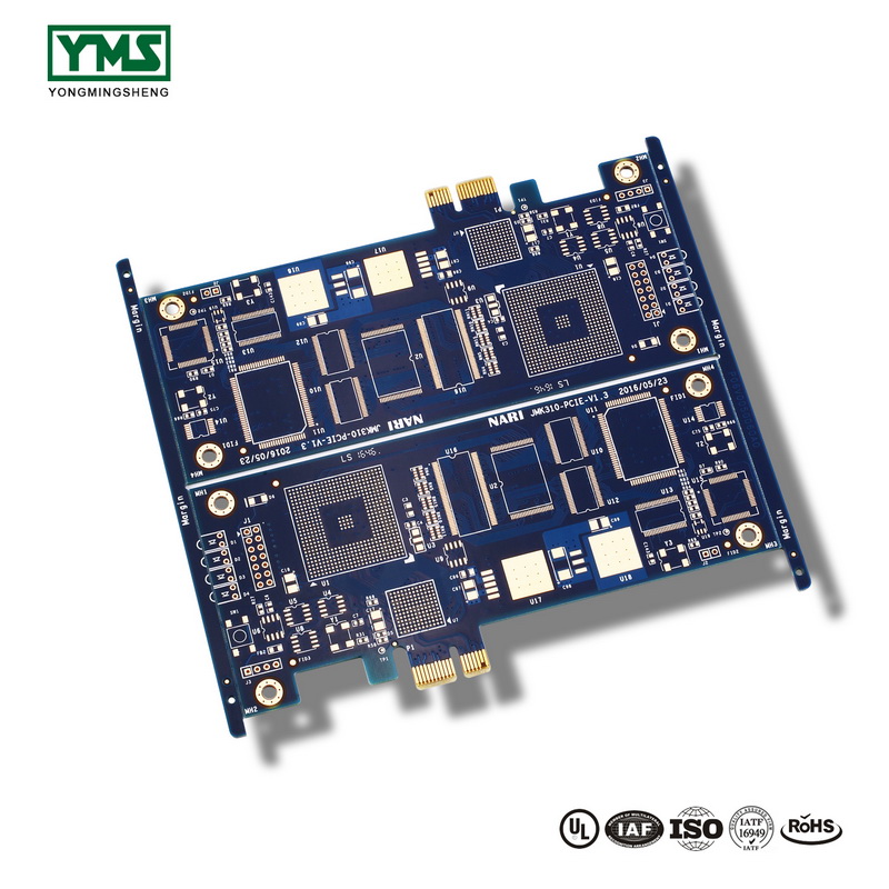 Professional Design Electriplating Filling Pcb - High TG PCB 6Layer Gold Finger Blue Soldermask Board| YMS PCB – Yongmingsheng
