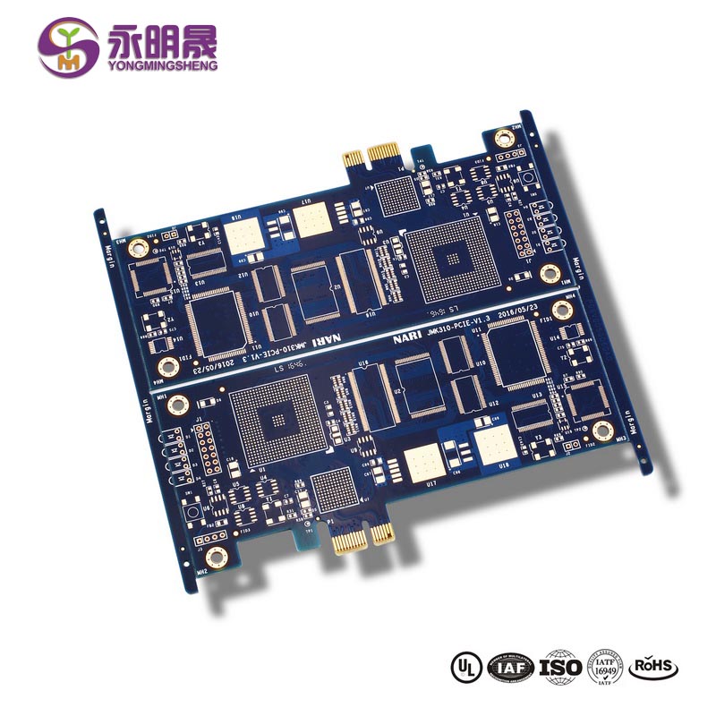 China PCB 6Layer Gold Finger Blue Soldermask Board| YMS PCB Featured Image