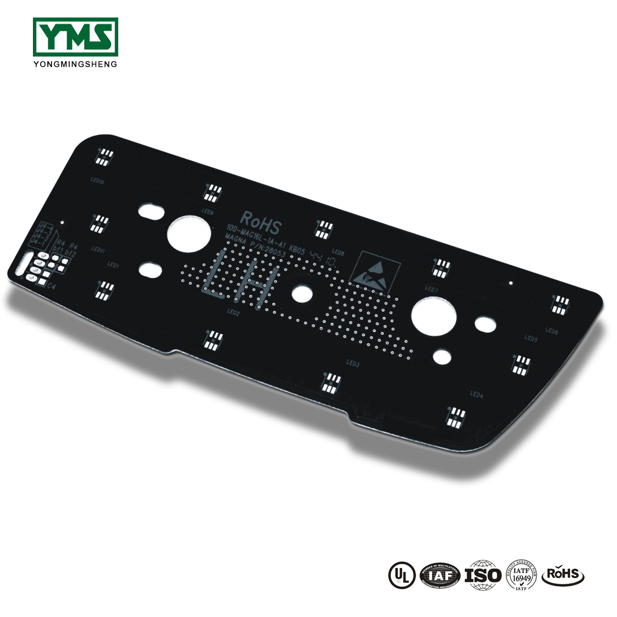 Wholesale Dealers of Thick Gold Fpc - 4 Layer (4/4/4/4OZ) Heavy Copper Black Soldermask Board | YMS PCB – Yongmingsheng