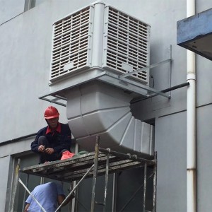 22000m³/h 2.2kw refrigeratore d'aria industriale evaporativu muntatu nantu à a finestra
